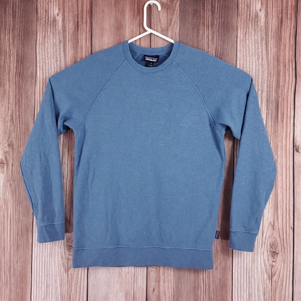 *READ* Patagonia Mens Size Medium Trail Harbor Crewneck Sweatshirt Blue 52610